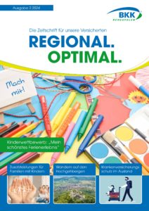 Zeitschrift Deckblatt Ausgabe 2.2024 Regional Optimal mit Hinweis auf Kinderwettbewerb.