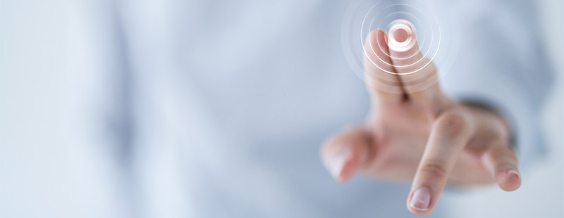 Ein Bild in dem zwei Finger einen Kreis berühren