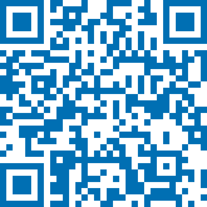 Ein Blauer QR-Code für BKK Apple