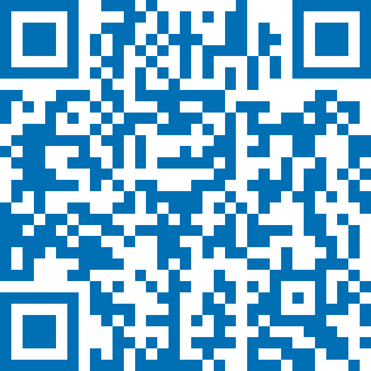Ein blauer QR-Code