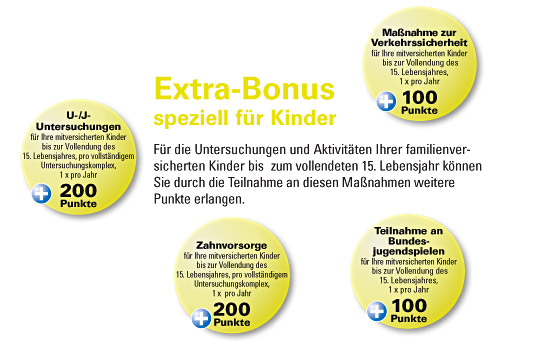Bild: Extra Bonus für Kinder