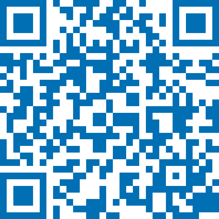 Ein blauer QR-Code