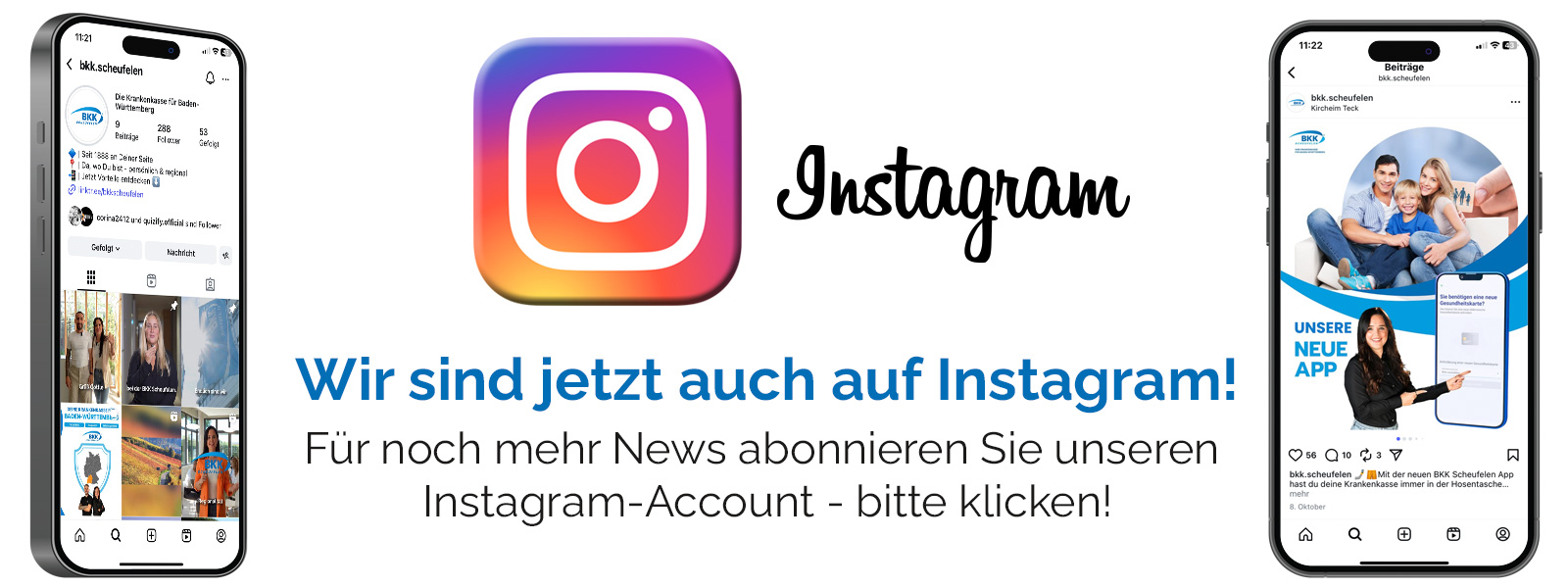 Wir sind jetzt auch auf Instagram!